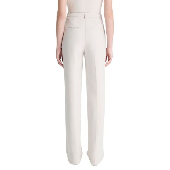 Vince Womens High Rise Tailored Straight Leg Trouser, White - Picture 2 of 4